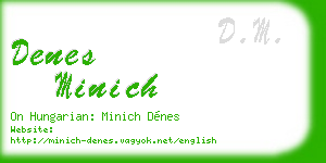 denes minich business card